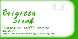 brigitta sisak business card